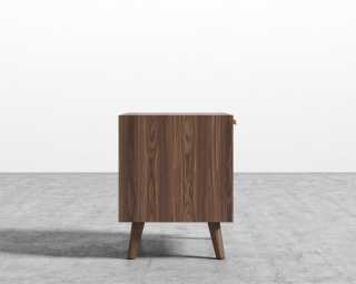 Asher Single Drawer NightStand-Walnut Asher Single Drawer NightStand-Walnut