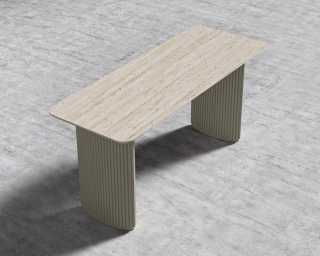 Athena Desk 63 - Alabaster - Travertine Athena Desk 63 - Alabaster - Travertine