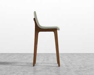 Aubrey Barstool - Monaco Cream - Walnut Stain Aubrey Barstool - Monaco Cream - Walnut Stain