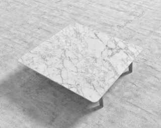 Dresden End Table - White Marble Dresden End Table - White Marble