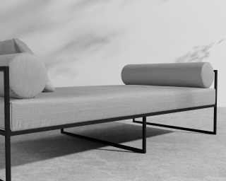 Everett Outdoor Daybed - Encino - Black Frame Everett Outdoor Daybed - Encino - Black Frame