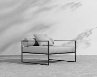 Everett Outdoor Armchair - Encino - Black Everett Outdoor Armchair - Encino - Black