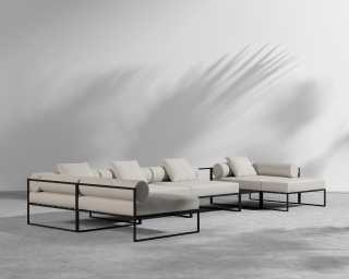 Everett Outdoor Modular Sectional - Left Hand Facing - Palisades - Black Everett Outdoor Modular Sectional - Left Hand Facing - Palisades - Black