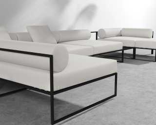 Everett Outdoor Modular Sectional - Left Hand Facing - Palisades - Black Everett Outdoor Modular Sectional - Left Hand Facing - Palisades - Black