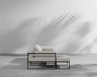 Everett Outdoor LHF Sectional Sofa - Palisades - Black Frame Everett Outdoor LHF Sectional Sofa - Palisades - Black Frame