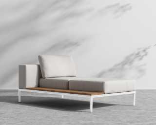 Francis Chaise - Left - Palisades - White Frame Francis Chaise - Left - Palisades - White Frame