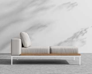 Francis Chaise - Left - Palisades - White Frame Francis Chaise - Left - Palisades - White Frame