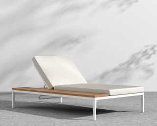 Francis Outdoor Lounger - palisades - White Francis Outdoor Lounger - palisades - White