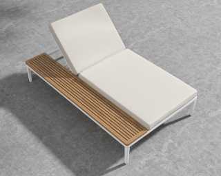 Francis Outdoor Lounger - palisades - White Francis Outdoor Lounger - palisades - White