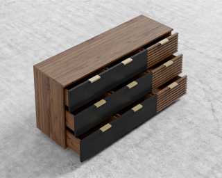 Georgio Wide Dresser - Walnut-stained Georgio Wide Dresser - Walnut-stained