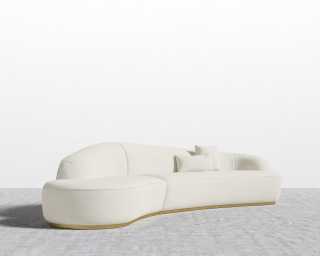 Grand Curved Sectional - Chatou Boucle - Pearl Grand Curved Sectional - Chatou Boucle - Pearl