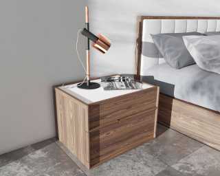 Charlotte Bed with Hunter Night Stand - Staged Charlotte Bed with Hunter Night Stand - Staged