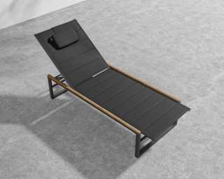 Linnea Outdoor Lounger - Black Linnea Outdoor Lounger - Black