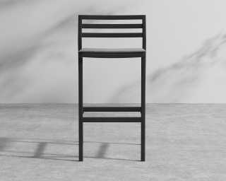 Linnea Outdoor Barstool - Black Frame - Encino Linnea Outdoor Barstool - Black Frame - Encino