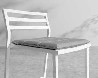 Linnea Outdoor Barstool - White Frame - Encino Linnea Outdoor Barstool - White Frame - Encino