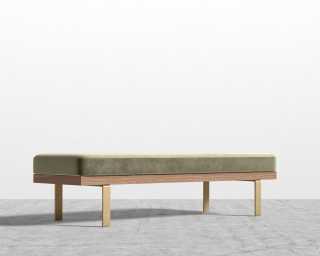 Maria Bench - Signature Plush Velvet - Olive Green Maria Bench - Signature Plush Velvet - Olive Green