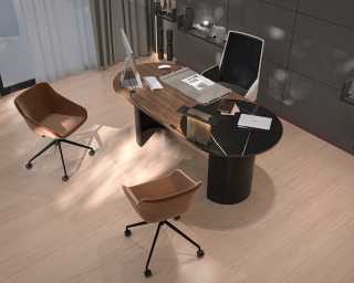 Massimo Desk with Rocco Dining Chair Massimo Desk with Rocco Dining Chair