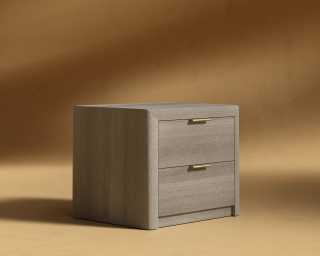 Nerva Nightstand - Grey Oak Nerva Nightstand - Grey Oak