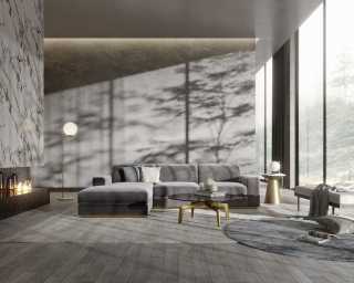 Noah Sectional Scene - Dusk featuring Iris Collection Noah Sectional Scene - Dusk featuring Iris Collection