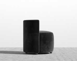 Nova Lounge Chair - Plush Velvet - Black