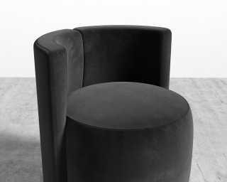 Nova Lounge Chair - Plush Velvet - Black