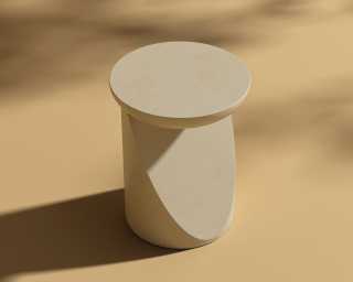 Ophira Side Table - Ivory Waxed Ophira Side Table - Ivory Waxed
