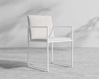 Parson Outdoor Dining Chair - White Frame - Palisades Parson Outdoor Dining Chair - White Frame - Palisades
