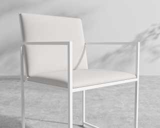 Parson Outdoor Dining Chair - White Frame - Palisades Parson Outdoor Dining Chair - White Frame - Palisades