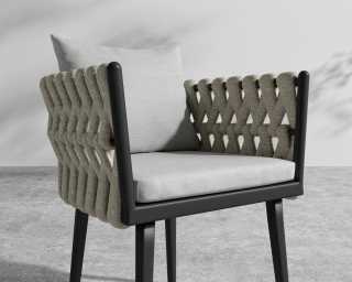 Pierre Chair - Black Frame - Encino - Taupe Rattan Pierre Chair - Black Frame - Encino - Taupe Rattan
