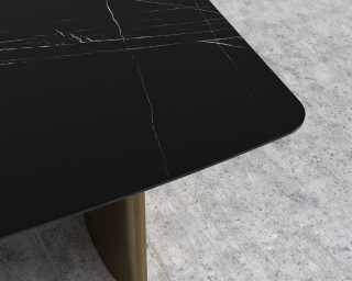 Solana Dining Table - 71" - Black Marble