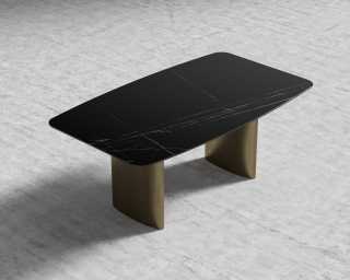 Solana Dining Table - 71" - Black Marble