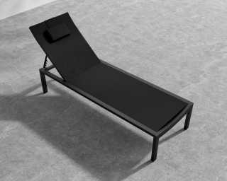 Spencer Outdoor Lounger - Black Spencer Outdoor Lounger - Black
