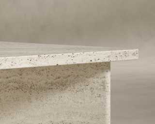 Terra Modular Coffee Table - High - White Travertine Terra Modular Coffee Table - High - White Travertine