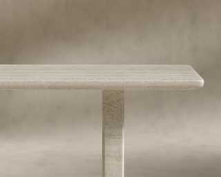 Tiberius Table - White Travertine Tiberius Table - White Travertine