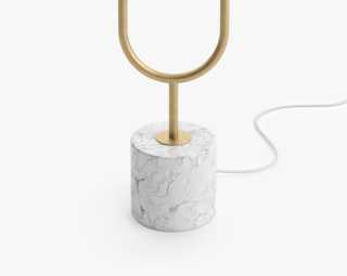 Uma Table Lamp - White Marble, Brass Uma Table Lamp - White Marble, Brass