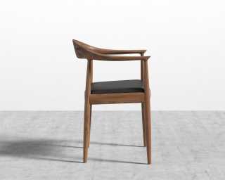 Round Chair - Walnut - Monaco Black Round Chair - Walnut - Monaco Black