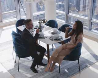 Evelyn Dining Table with Angelo Dining Chairs Evelyn Dining Table with Angelo Dining Chairs