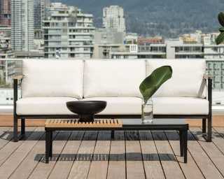 Louis Outdoor Sofa - Palisades - Black Frame Louis Outdoor Sofa - Palisades - Black Frame