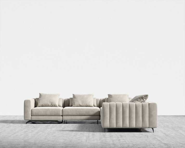 Berlin L-Sectional - Venice Vegan Suede - Latte Berlin L-Sectional - Venice Vegan Suede - Latte