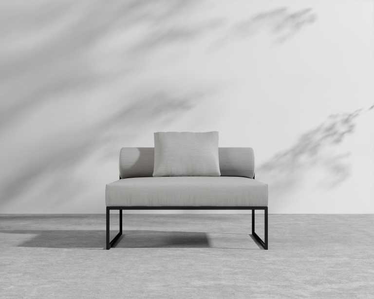 Everett Outdoor Armless - Encino - Black Everett Outdoor Armless - Encino - Black