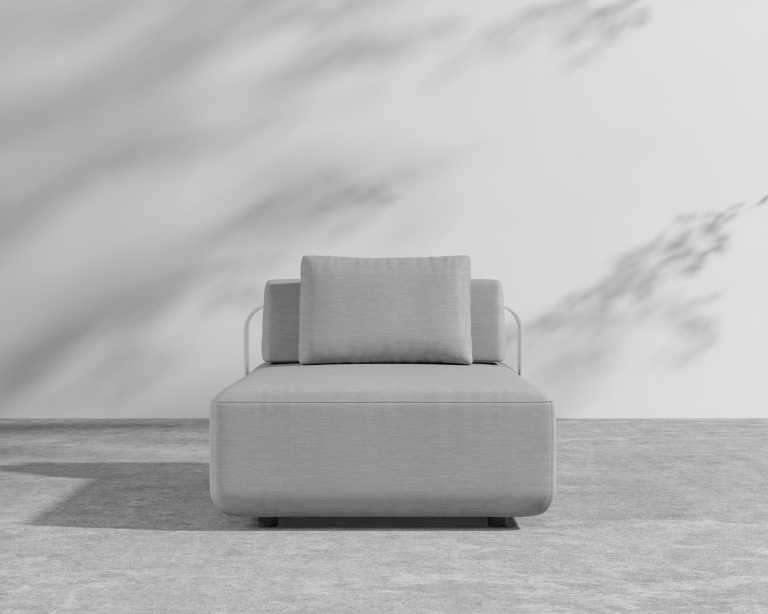 Nobi Outdoor Chaise - Encino - White Nobi Outdoor Chaise - Encino - White