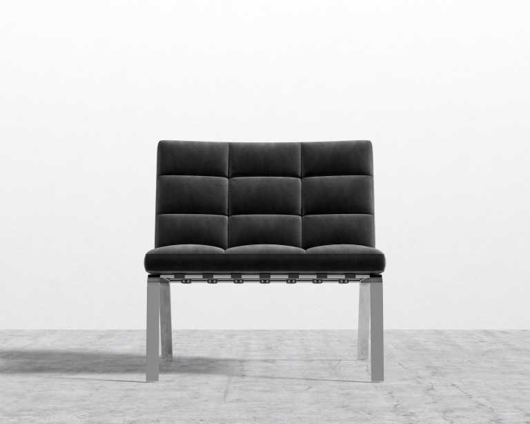 Rove Pavilion Lounge Chair - Vintage Velvet - Black